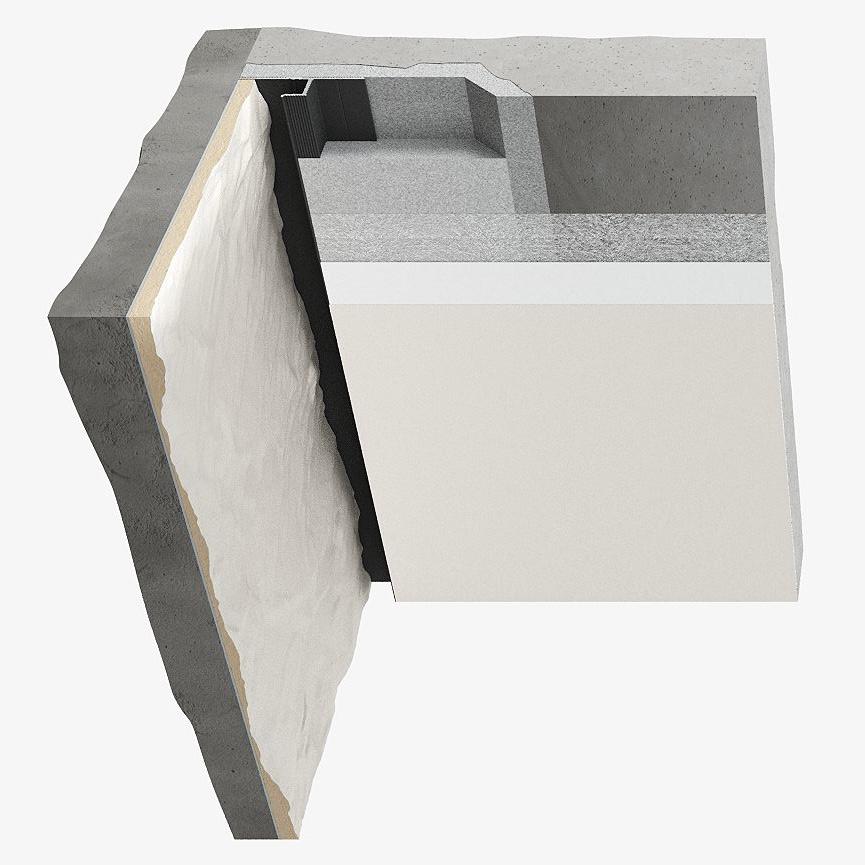 Плинтус алюминиевый теневой под покраску с подсветкой Decaro D003 2000×50×14,5