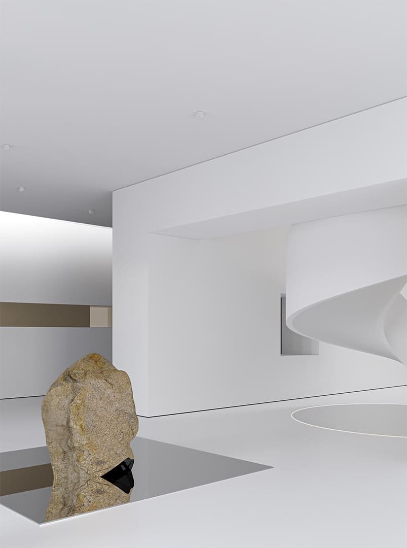 Плинтус алюминиевый теневой под покраску с подсветкой Decaro D003 2000×50×14,5 фото в интерьере