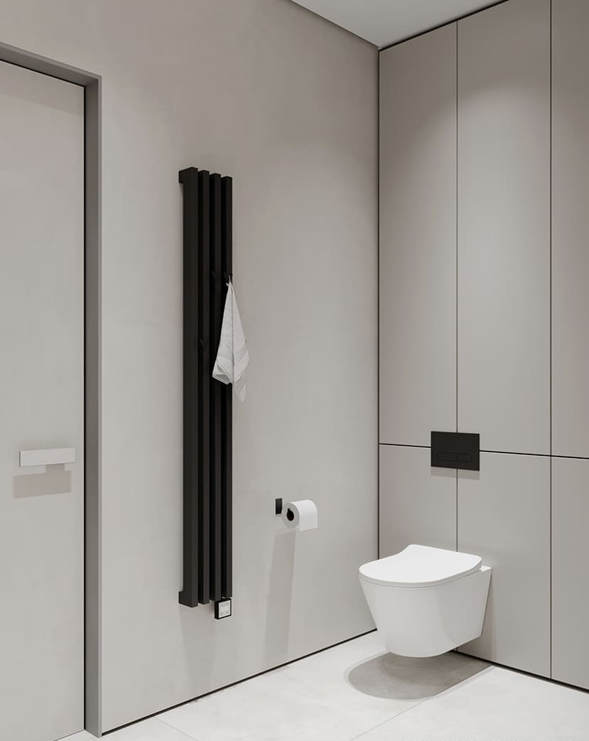 Плинтус алюминиевый теневой под покраску с подсветкой Decaro D003 2000×50×14,5 фото в интерьере