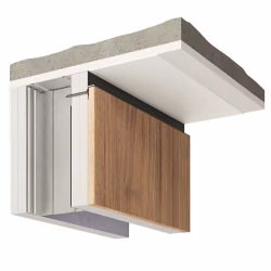 Плинтус алюминиевый теневой Decaro D004.1A Black Черный 2000×31×14