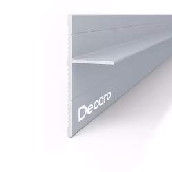 Плинтус алюминиевый теневой под покраску Decaro D004 2000×41×14