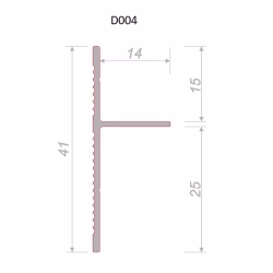 Плинтус алюминиевый теневой Decaro D004A Black Черный 2000×41×14