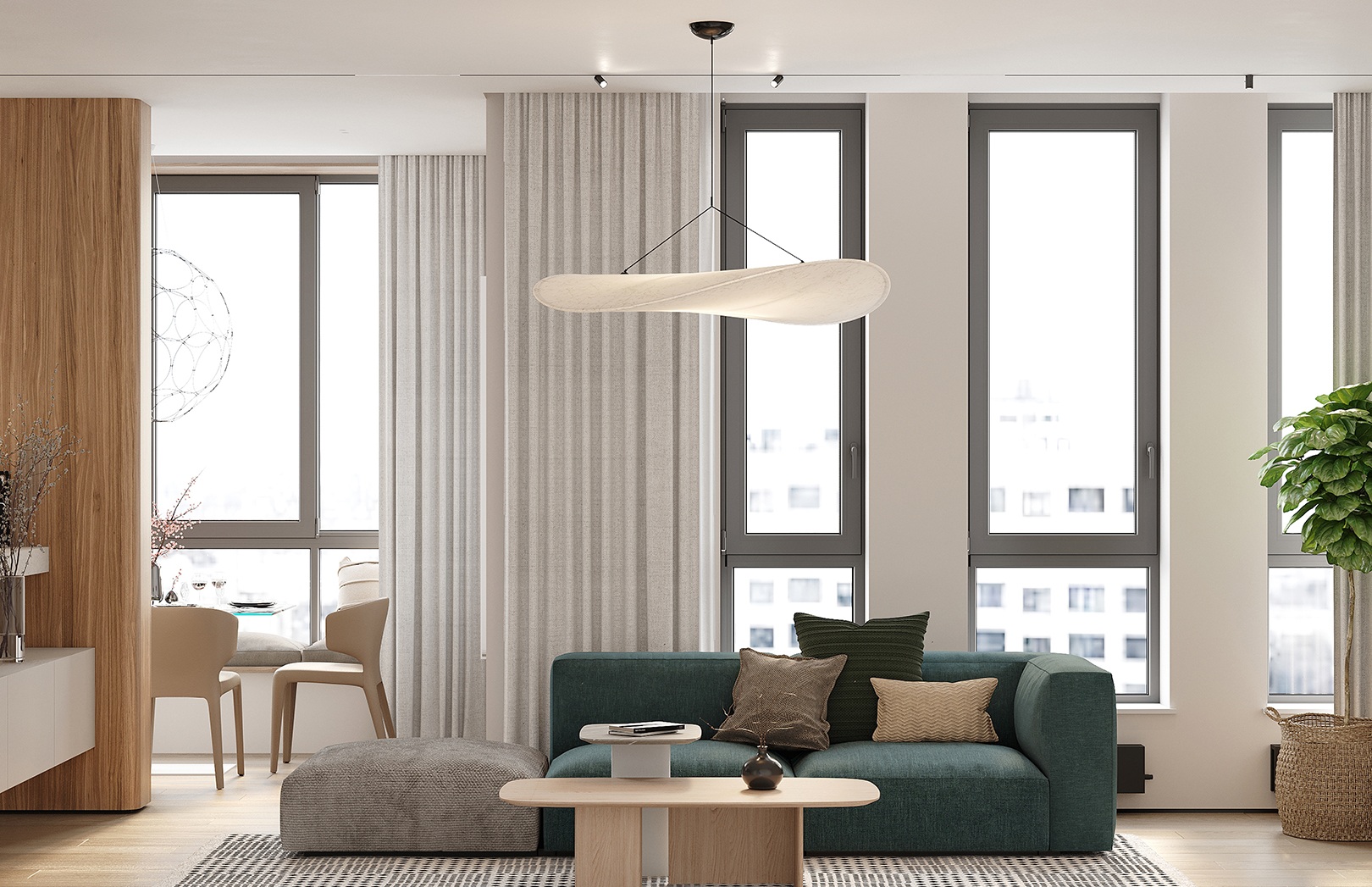 Плинтус алюминиевый теневой Decaro Regulated D004.2A Black /F1A Black Черный 2000×65×16 фото в интерьере