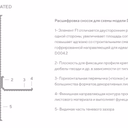 Плинтус алюминиевый теневой Decaro Regulated D004.2A Black /F1A Black Черный 2000×65×16