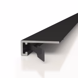 Микроплинтус алюминиевый Decaro M15A Black Черный 2000×6×15
