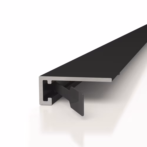 Микроплинтус алюминиевый Decaro M15A Black Черный 2000×6×15