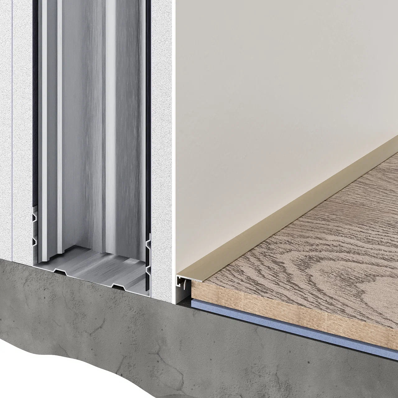 Микроплинтус алюминиевый Decaro M15A Bronze Brush Бронзовый браш 2000×6×15