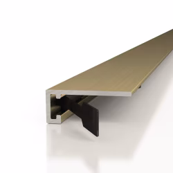 Микроплинтус алюминиевый Decaro M15A Brass Brush Латунный браш 2000×6×15