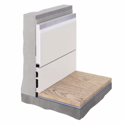 Вставка для скрытого плинтуса под покраску Decaro Invisible PL80 2000×80×12,5