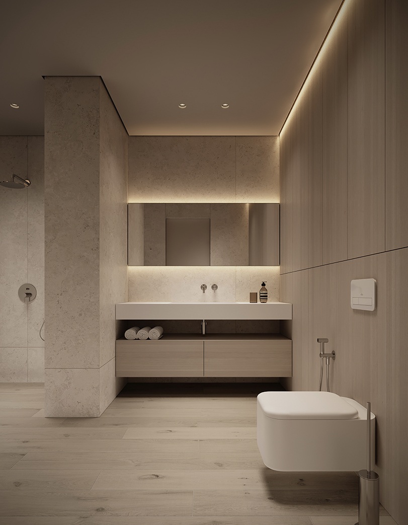 Профиль алюминиевый теневой с подсветкой Decaro D005A Black Черный 2000×50×55 фото в интерьере