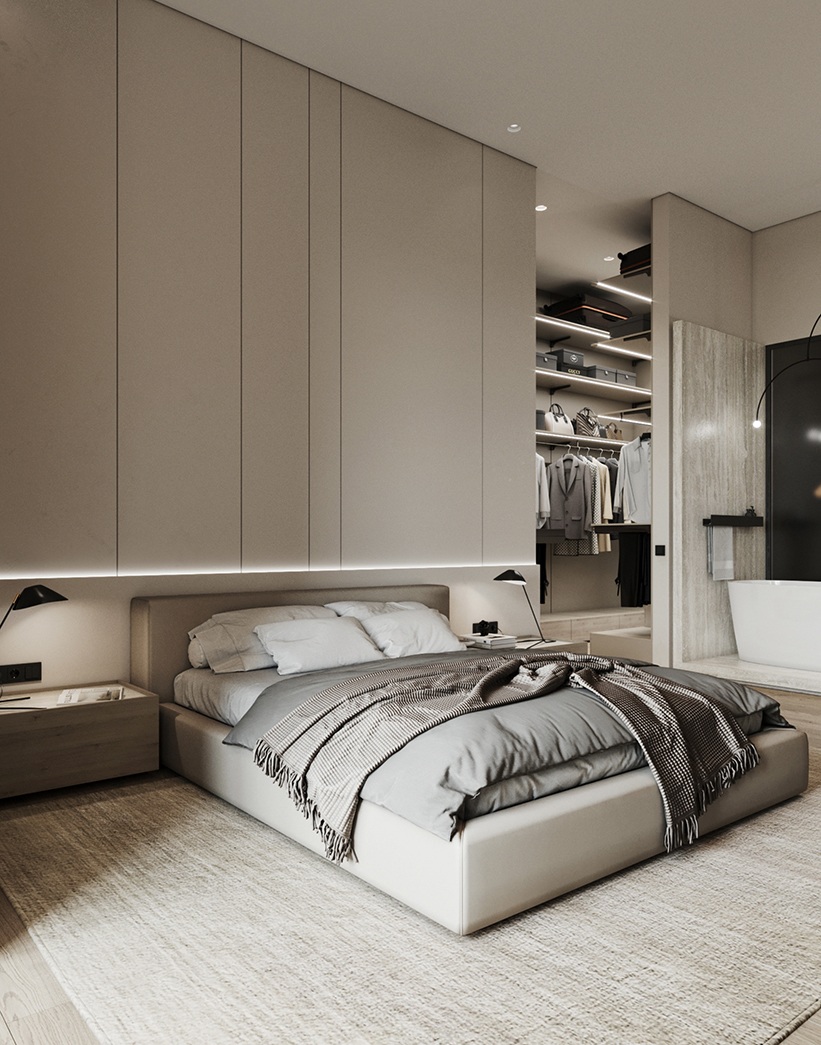 Профиль алюминиевый теневой с подсветкой Decaro D005A Black Черный 2000×50×55 фото в интерьере