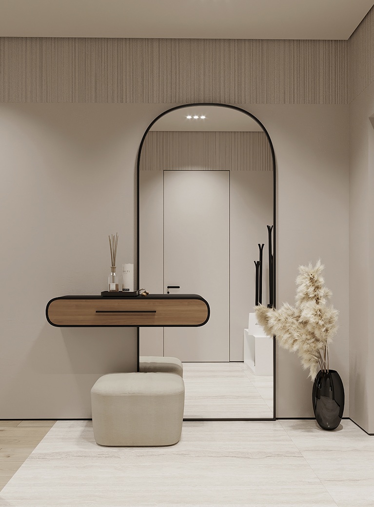 Профиль алюминиевый теневой с подсветкой Decaro D005A Black Черный 2000×50×55 фото в интерьере