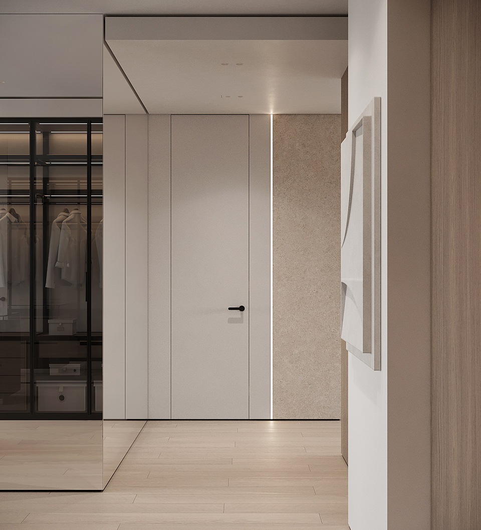 Профиль алюминиевый теневой с подсветкой Decaro D005A Black Черный 2000×50×55 фото в интерьере