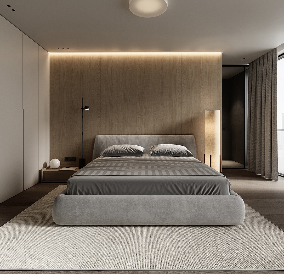 Профиль алюминиевый теневой с подсветкой Decaro D005A Black Черный 2000×50×55 фото в интерьере