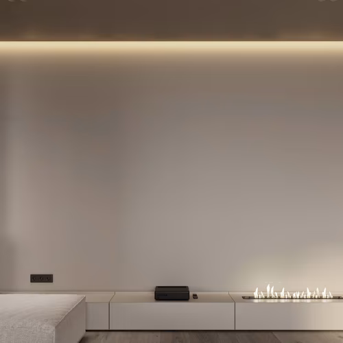 Профиль алюминиевый теневой с подсветкой Decaro D006A Black Черный 2000×75×70
