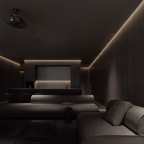 Профиль алюминиевый теневой с подсветкой Decaro D006A Black Черный 2000×75×70