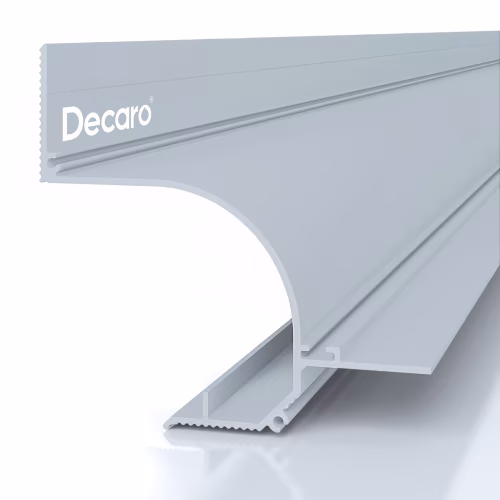 Профиль алюминиевый теневой под покраску с подсветкой Decaro D006 2000×75×70