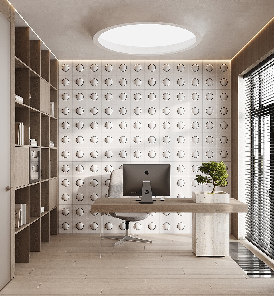 Профиль алюминиевый теневой с подсветкой Decaro D006A Black Черный 2000×75×70 фото в интерьере