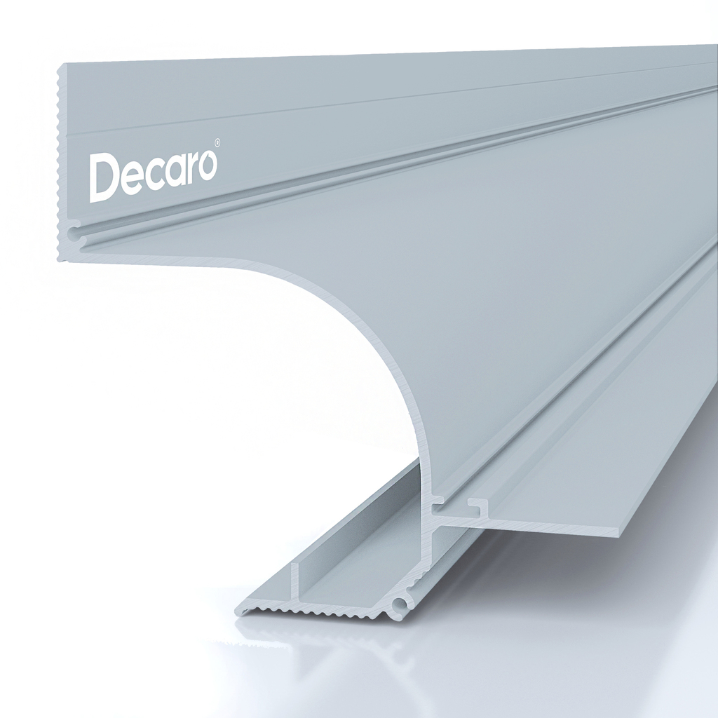 Профиль алюминиевый теневой под покраску с подсветкой Decaro D006 2000×75×70