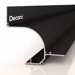 Профиль алюминиевый теневой с подсветкой Decaro D006A Black Черный 2000×75×70