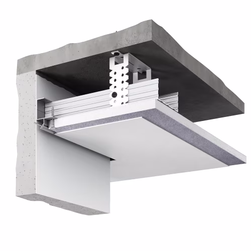 Профиль алюминиевый теневой под покраску Decaro D005.2 2000×30×44