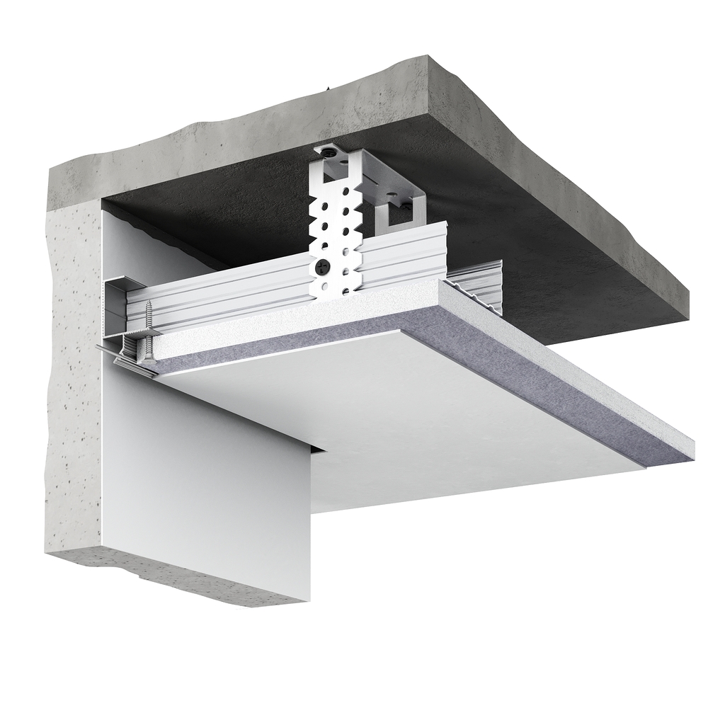 Профиль алюминиевый теневой под покраску Decaro D005.2 2000×30×44