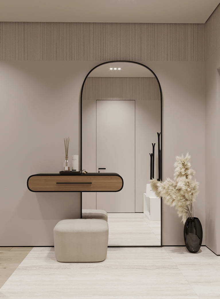 Профиль алюминиевый теневой под покраску Decaro D005.2 2000×30×44 фото в интерьере