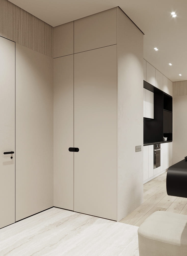 Профиль алюминиевый теневой под покраску Decaro D005.2 2000×30×44 фото в интерьере