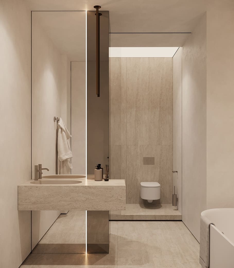 Профиль алюминиевый теневой под покраску Decaro D005.2 2000×30×44 фото в интерьере