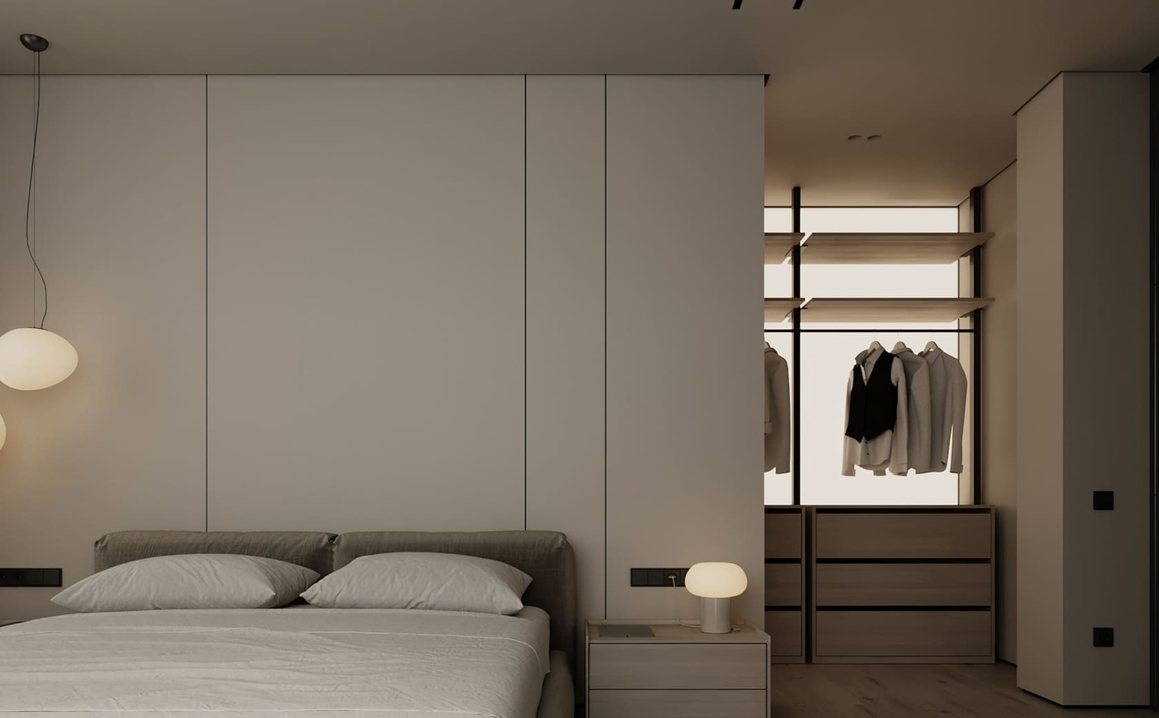 Профиль алюминиевый теневой под покраску Decaro D005.2 2000×30×44 фото в интерьере