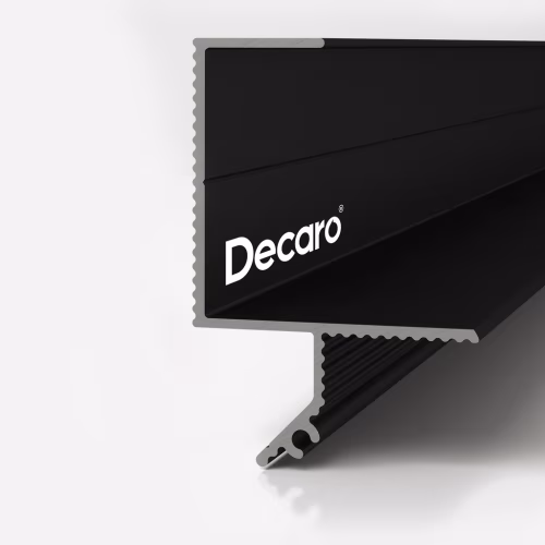 Профиль алюминиевый теневой Decaro D005.2A Black Черный 2000×30×44