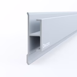 Профиль алюминиевый теневой соединительный Decaro D1180 Silver Серебро 3000×21,51×6,4