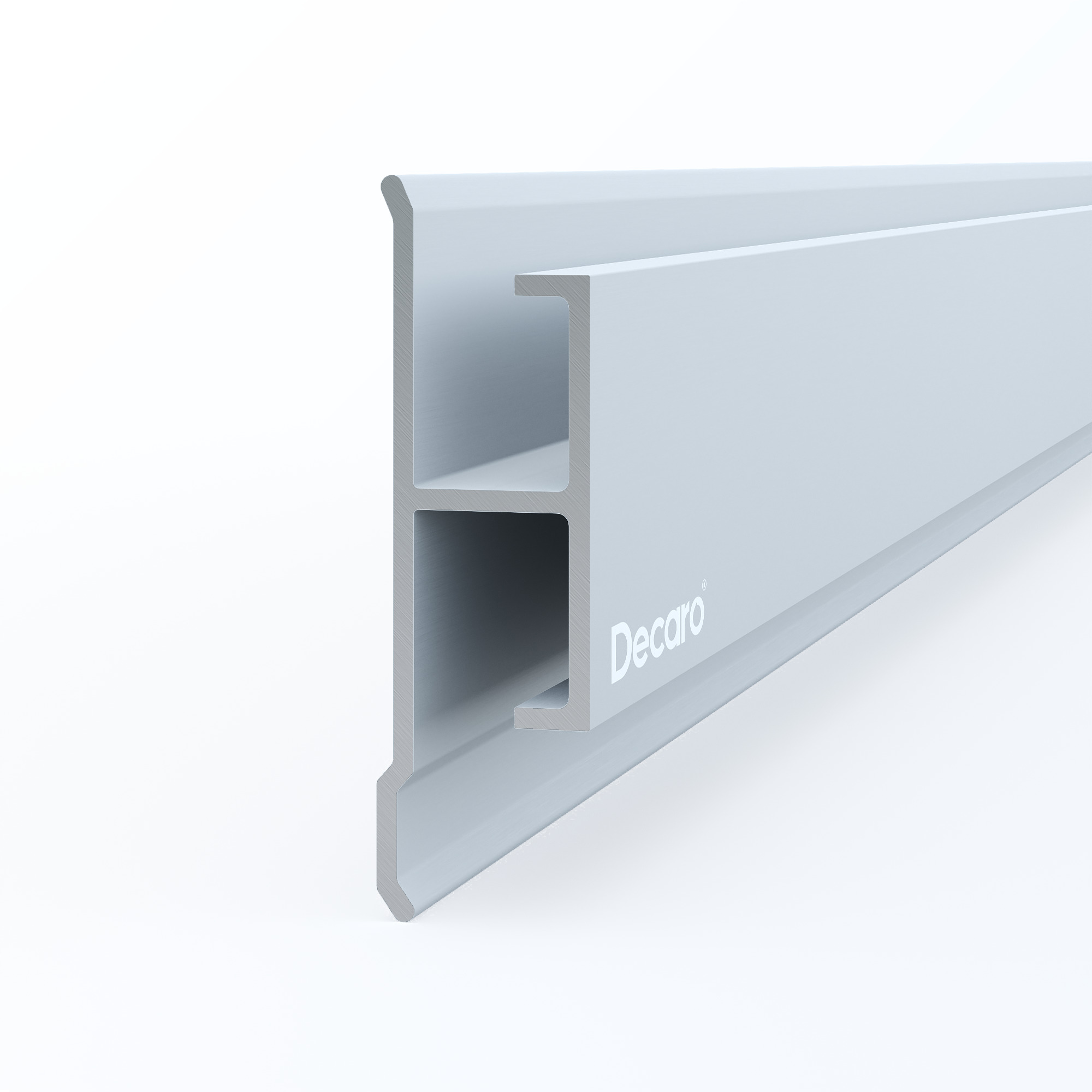 Профиль алюминиевый теневой соединительный Decaro D1180 Silver Серебро 3000×21,51×6,4