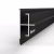 Профиль алюминиевый теневой соединительный Decaro D1181 Black anodizer Черный 3000×21,51×9,7