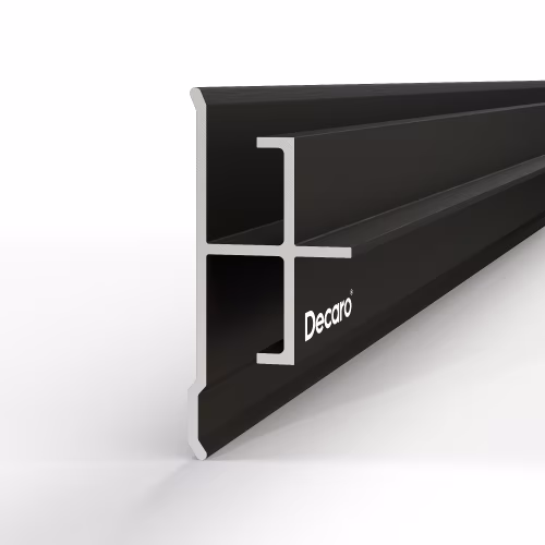 Профиль алюминиевый теневой соединительный Decaro D1181 Black anodizer Черный 3000×21,51×9,7