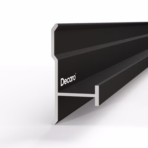 Профиль алюминиевый теневой соединительный Decaro D1182 Black anodizer Черный 3000×22,8×8,5