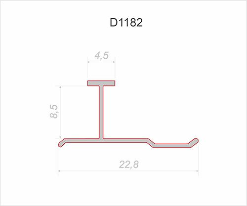 Профиль алюминиевый теневой соединительный Decaro D1182 Black anodizer Черный 3000×22,8×8,5