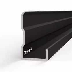 Профиль алюминиевый теневой торцевой Decaro D1183 Black anodizer Черный 3000×19,2×8,5