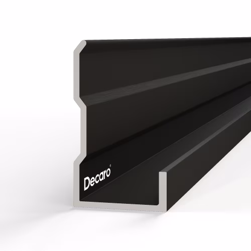 Профиль алюминиевый теневой торцевой Decaro D1183 Black anodizer Черный 3000×19,2×8,5
