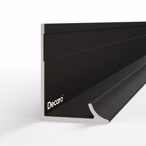 Профиль алюминиевый теневой угловой Decaro D1184 Black anodizer Черный 3000×18,1×8,5