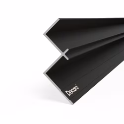 Профиль алюминиевый теневой угловой Decaro D1186 Black anodizer Черный 3000×24×18
