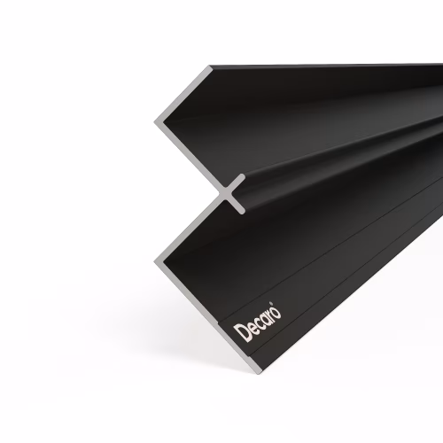 Профиль алюминиевый теневой угловой Decaro D1186 Black anodizer Черный 3000×24×18