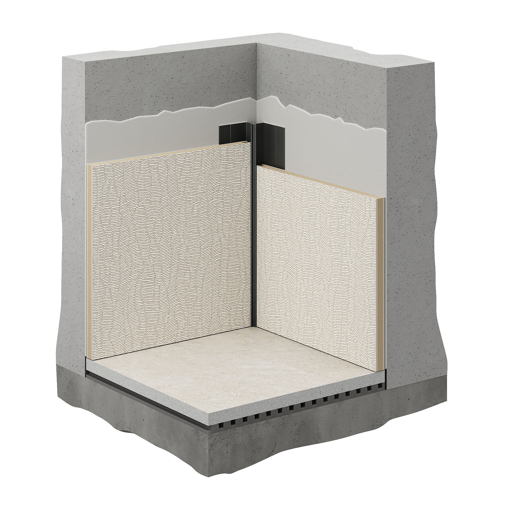 Профиль алюминиевый теневой угловой Decaro D1186 Black anodizer Черный 3000×24×18