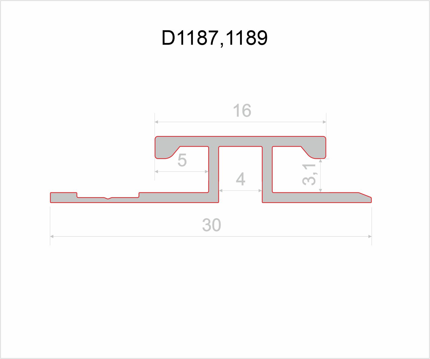 Профиль алюминиевый теневой соединительный Decaro D1187 Starlight Серебряный 3000×30×3,1