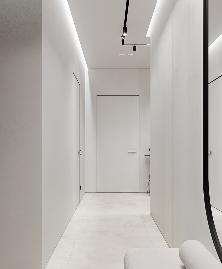 Профиль алюминиевый теневой разделительный Decaro D009A Brass Латунный 3000×5×10 фото в интерьере