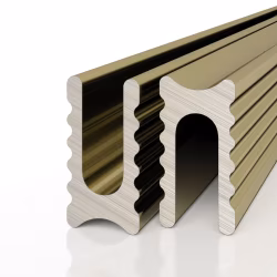 Профиль алюминиевый теневой разделительный Decaro D009A Brass Латунный 3000×5×10