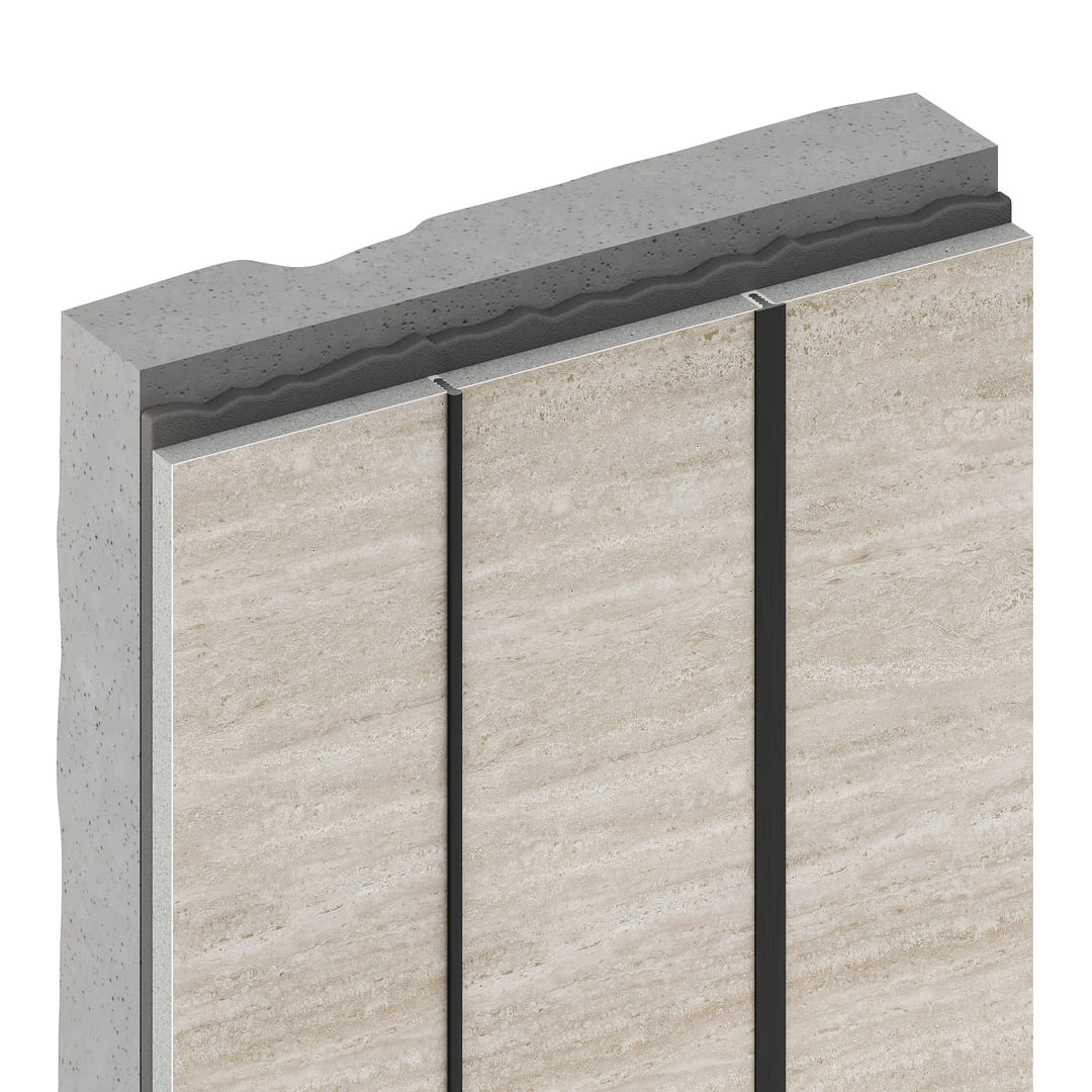 Профиль алюминиевый теневой разделительный Decaro D009.2A Titanium Титановый 3000×3×8,5