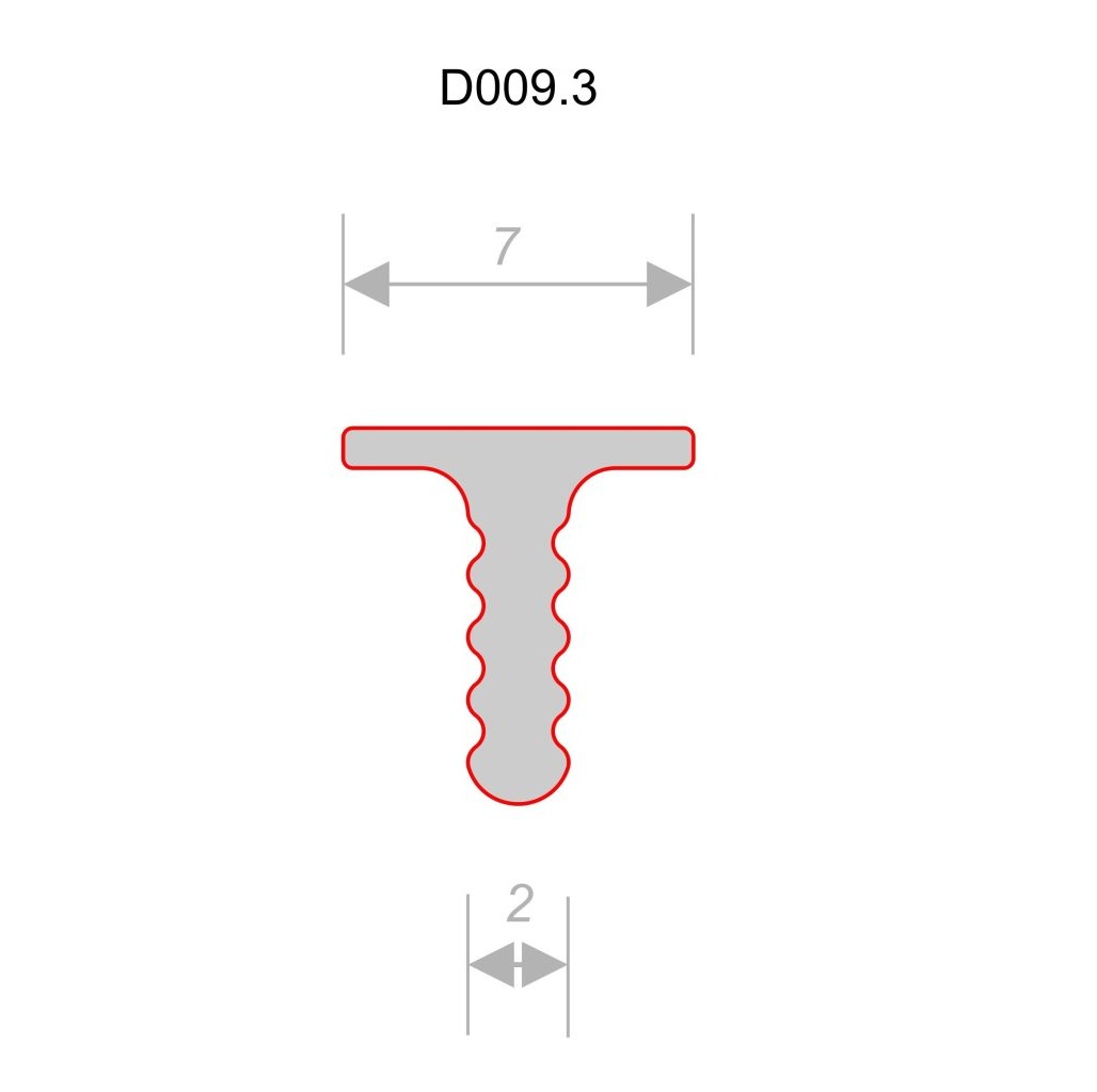 Профиль алюминиевый теневой разделительный Decaro D009.3A Titanium Титановый 3000×7×7,5