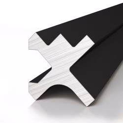 Профиль алюминиевый теневой разделительный Decaro D00X.A Black Черный 3000×10×10