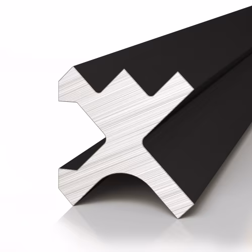 Профиль алюминиевый теневой разделительный Decaro D00X.A Black Черный 3000×10×10